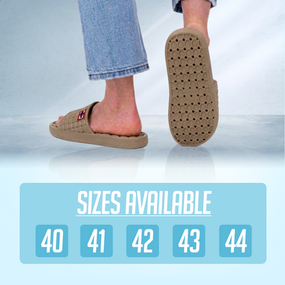 Moderna Beige Bath Slippers