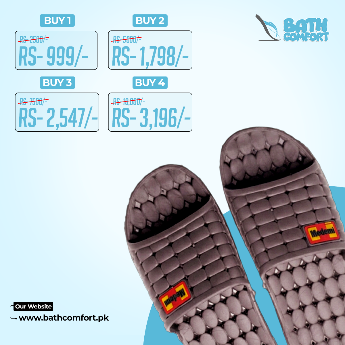 Moderna Brown Bath Slippers