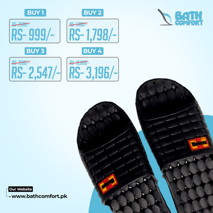 Moderna Black Bath Slippers